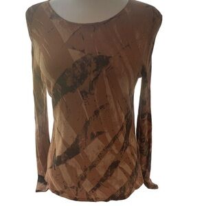 Company Ellen Tracy blouse long sleeves round neckline sheer size small NWT